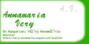 annamaria very business card